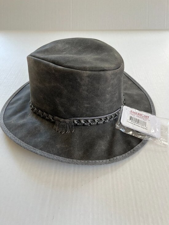 Womens Crusher Leather Cowboy Hat American Hat Makers Premium Crushable Outback main image 5